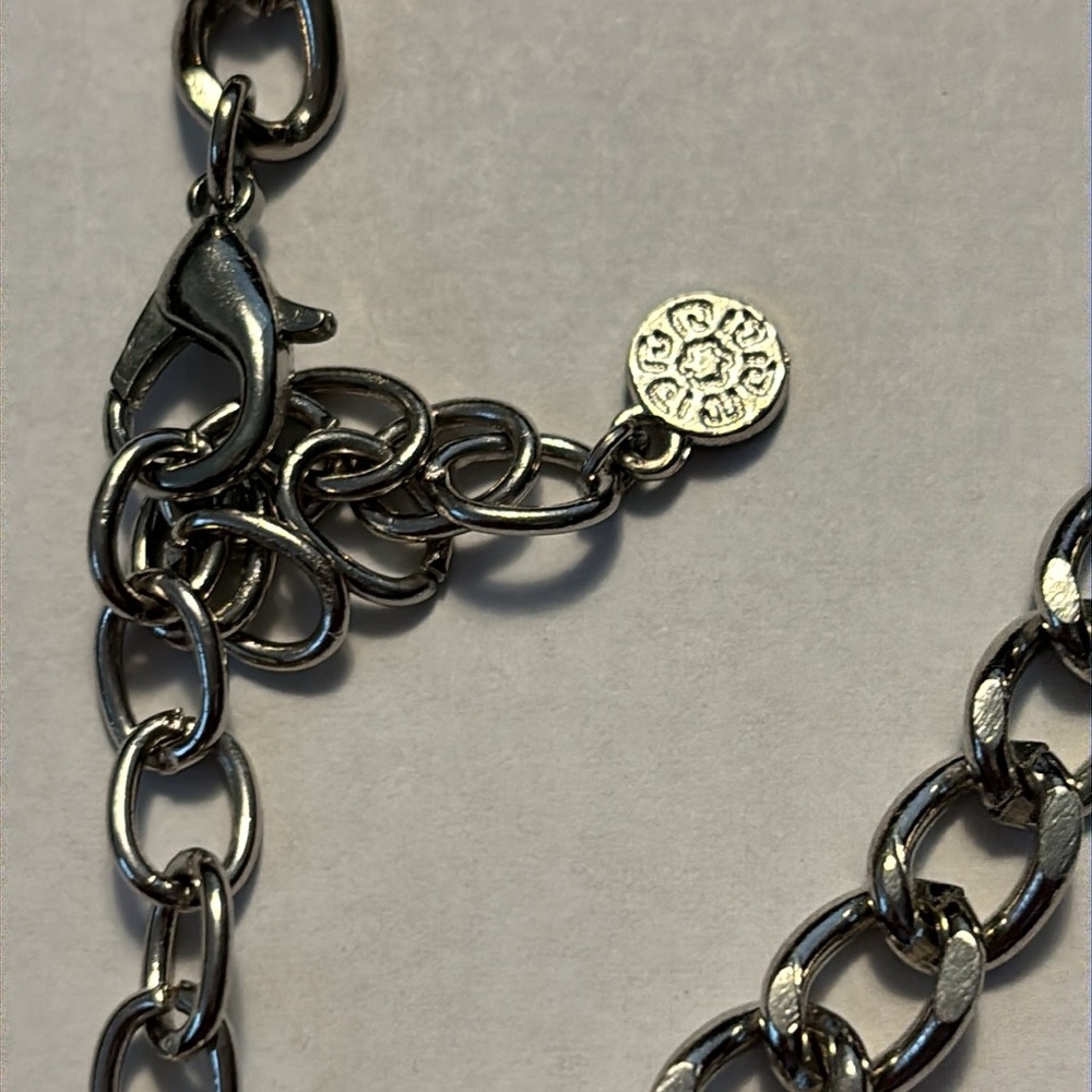 Ruby Red Silver Tone Multi Dangle Statement Neckl… - image 3